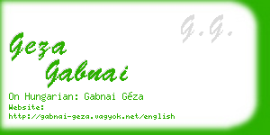 geza gabnai business card